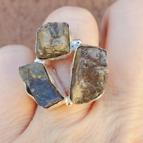 New Natural Kyanite 925 Silver Ring. - Picture 7 of 16